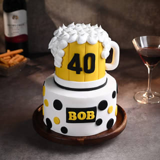 Frothy Fun Beer Theme Cake