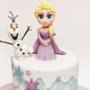 Zoomed View of Frozen Delight Fondant Cake