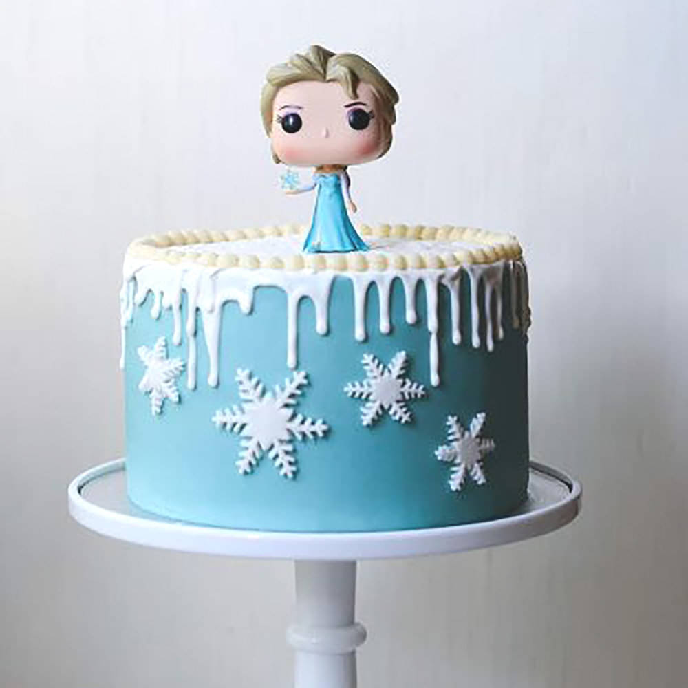 Frozen Elsa Surrounded by Purple Flowers Edible Cake Topper Image ABPI – A  Birthday Place