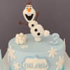 Zoomed View of Frozen Wonderland Cream Cake