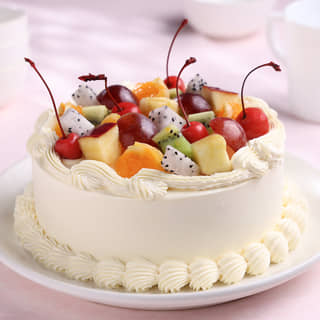 Top View of Fruit Melody Cake