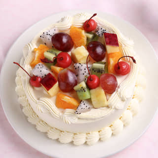 Side View of Fruit Melody Cake