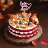 Fruity Red Velvet Valentine Cake