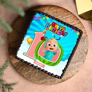 Cocomelon Theme Birthday Cake