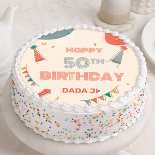 Funfetti Fiftieth Birthday Cake