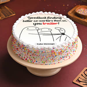 Funny Traitor Office Send Off Cake