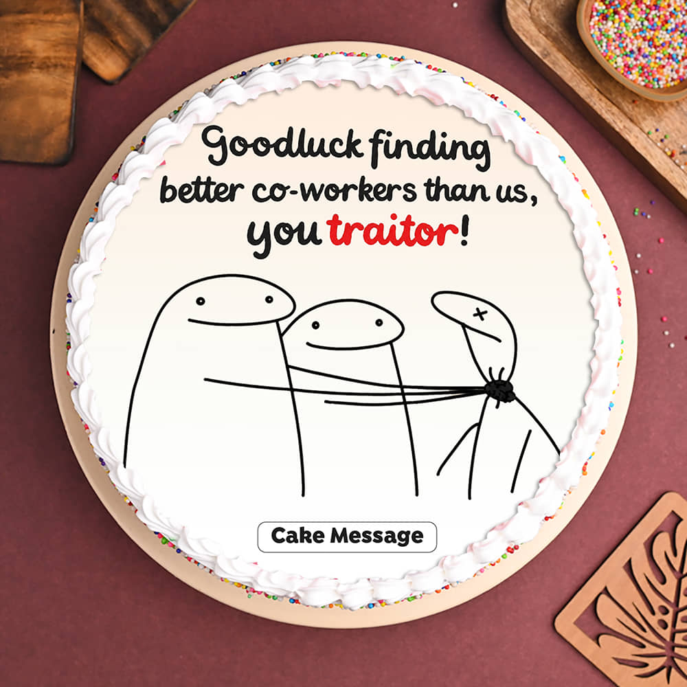 Funny Traitor Office Send Off Cake