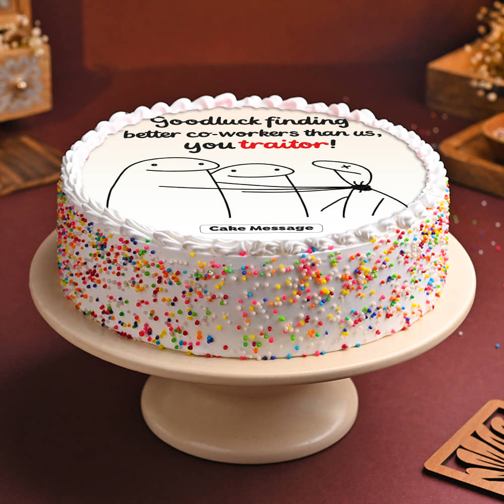 Funny Traitor Office Send Off Cake