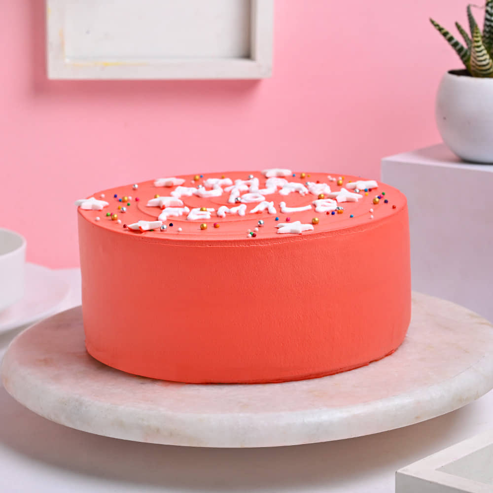 Future is Female Strawberry Cake
Side View of Special Strawberry Womens Day Cake