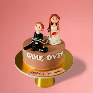 Game Over Bachelor Party Cake