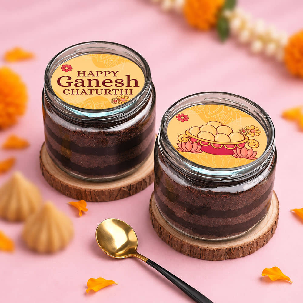 Ganesh Chaturthi Choco Jar Cake Duo Ganesh Chaturthi Choco Jar Cake Duo