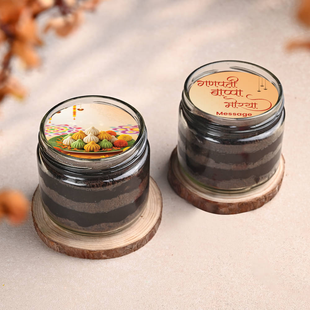 Ganesh Chaturthi Choco Jar Cakes