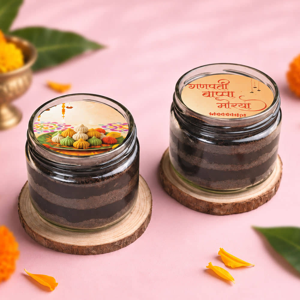 Ganesh Chaturthi Choco Jar Cakes