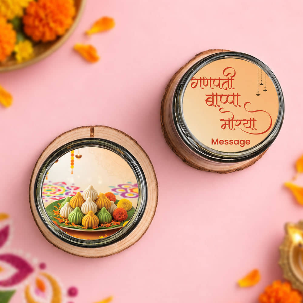 top view of Ganesh Chaturthi Choco Jar Cakes