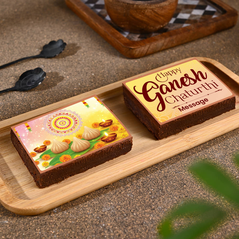 Ganesh Chaturthi Choco Walnut Brownies