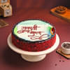 Ganpati Bappa Morya Choco Red Velvet Cake