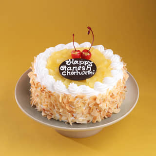Ganpati Bappa Pineapple Cake Ganpati Bappa Pineapple Cake