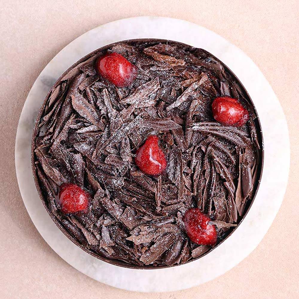 Top View of German Black Forest Cake