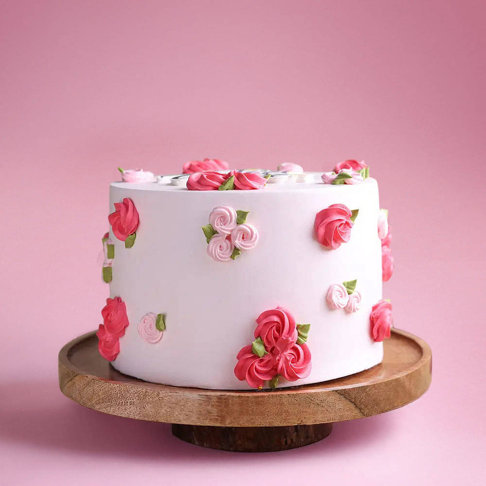 Front View of Girl Power Blossoming Cake