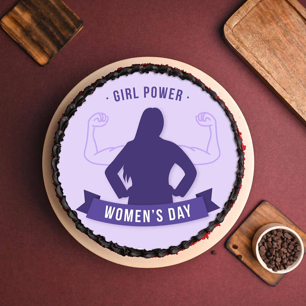 Girl Power Women's Day Cake Women's Day Girl Power Photo Cake