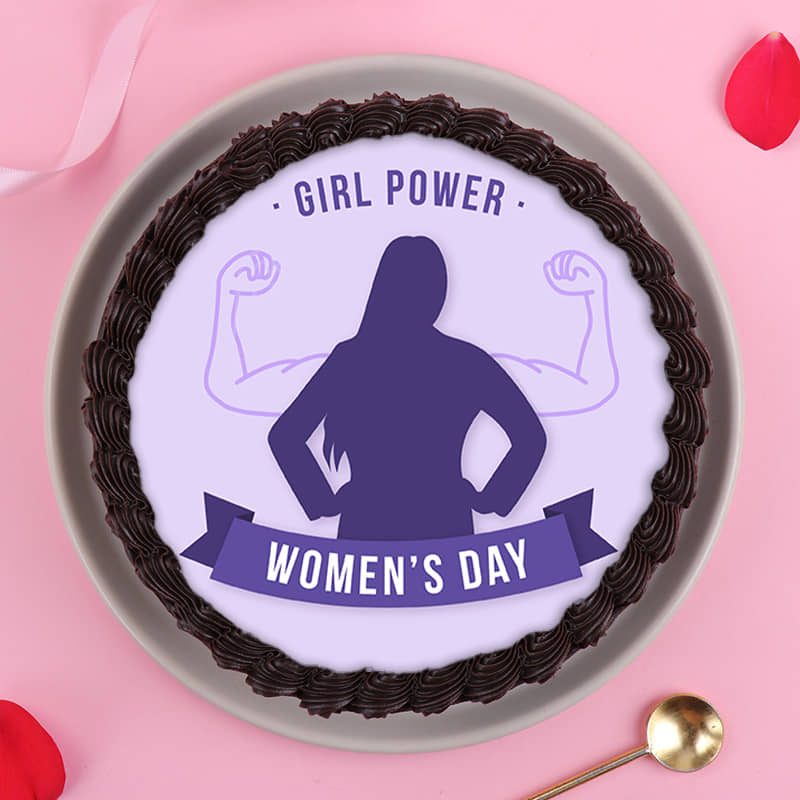 Girl Power Womens Day Cake Women's Day Girl Power Photo Cake