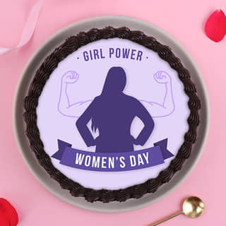 Women's Day Girl Power Photo Cake
