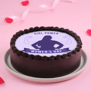 Women's Day Girl Power Photo Cake
