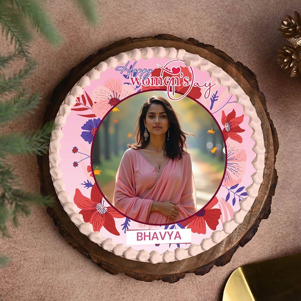 Glow N Grace Womens Day Photo Cake