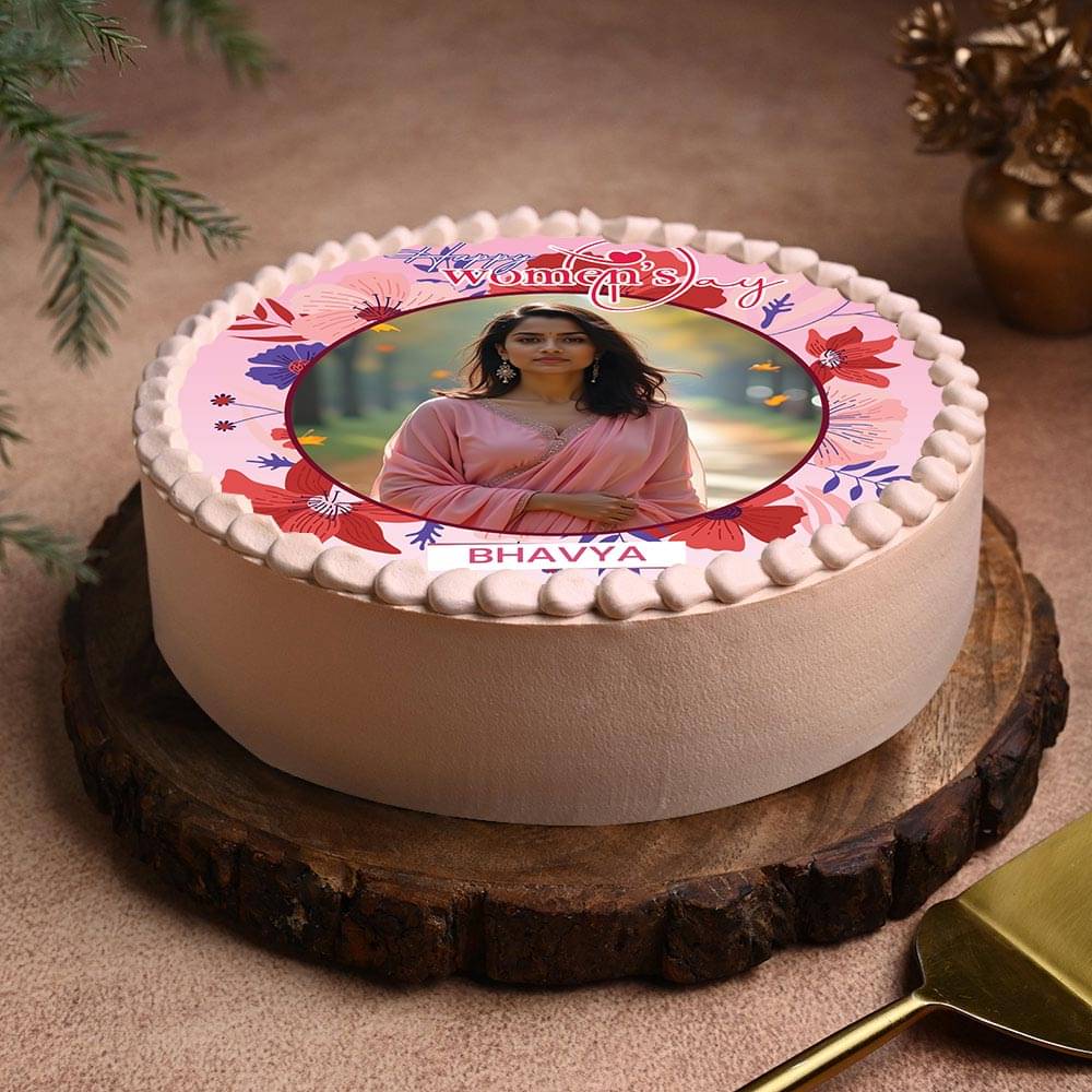 Glow N Grace Womens Day Photo Cake