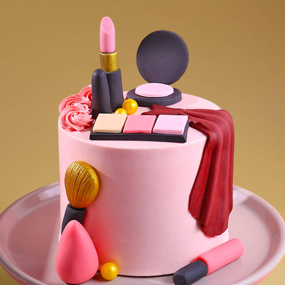 Glow Up Makeup Pink Cake