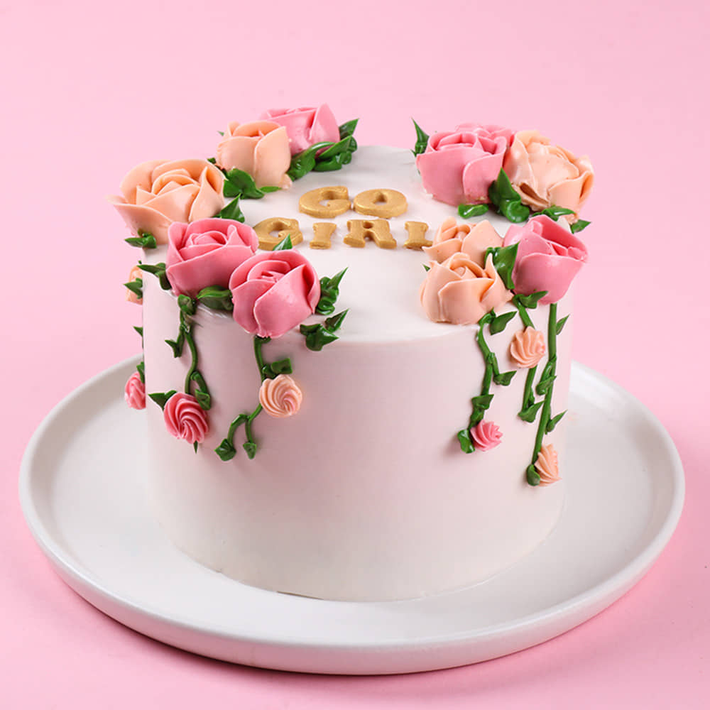 Go Girl Floral Cake