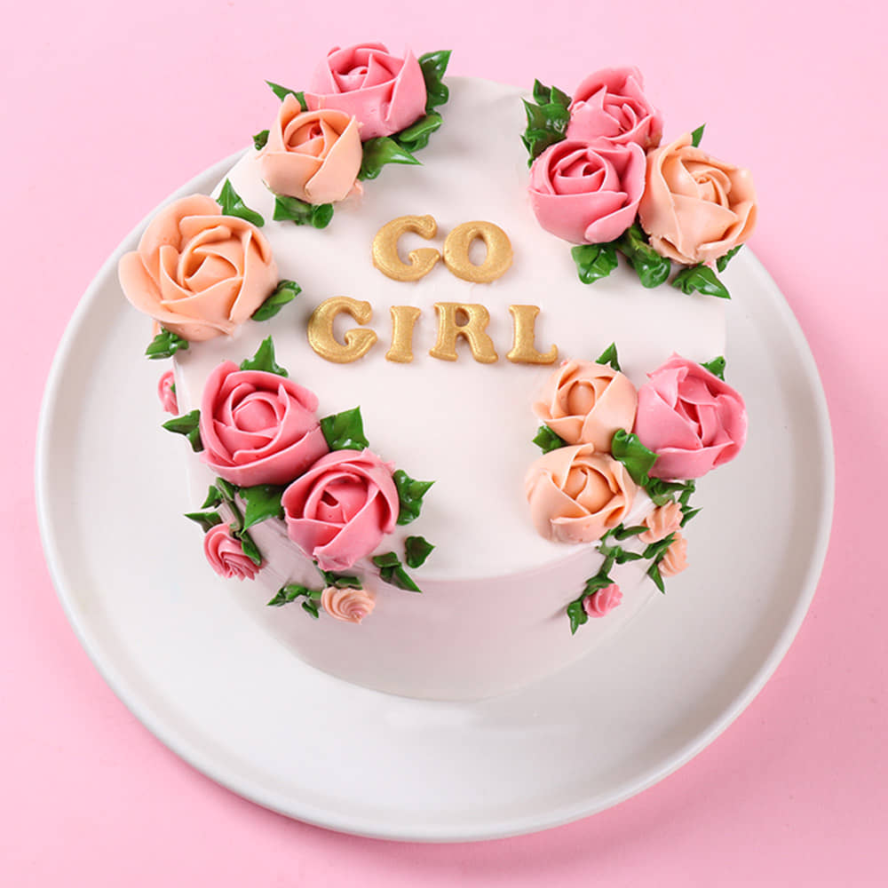 Go Girl Floral Cake