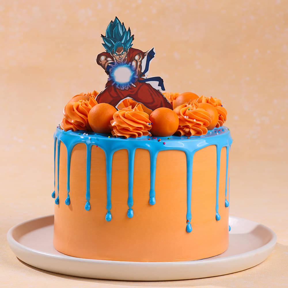 Goku Kamehameha DBZ Cake