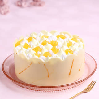 Front View of Golden Pineapple Paradise Cake