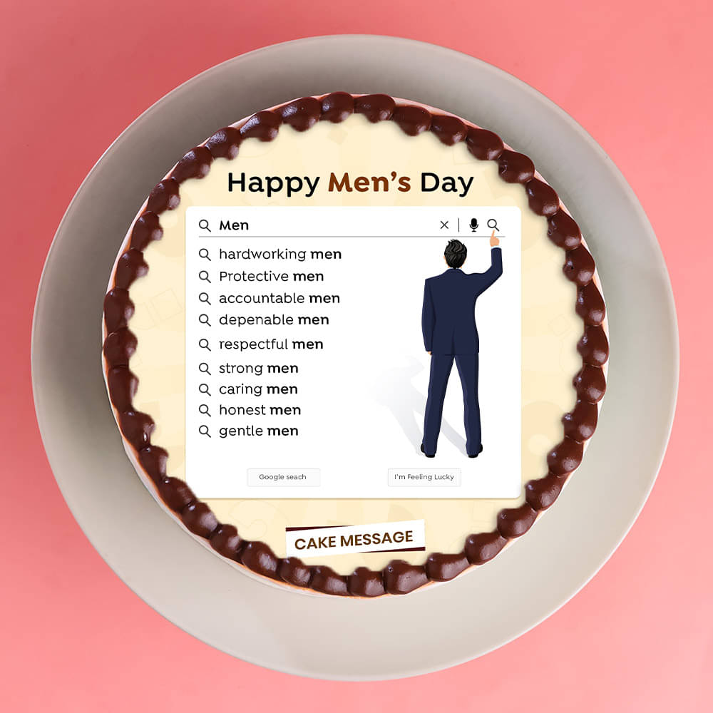 Google Search Theme Mens Day Cake