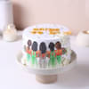 Side View of Gorgeous Bride To Be Cake