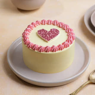 Front View of Heart Bento Cake Front View of Heart Bento Cake