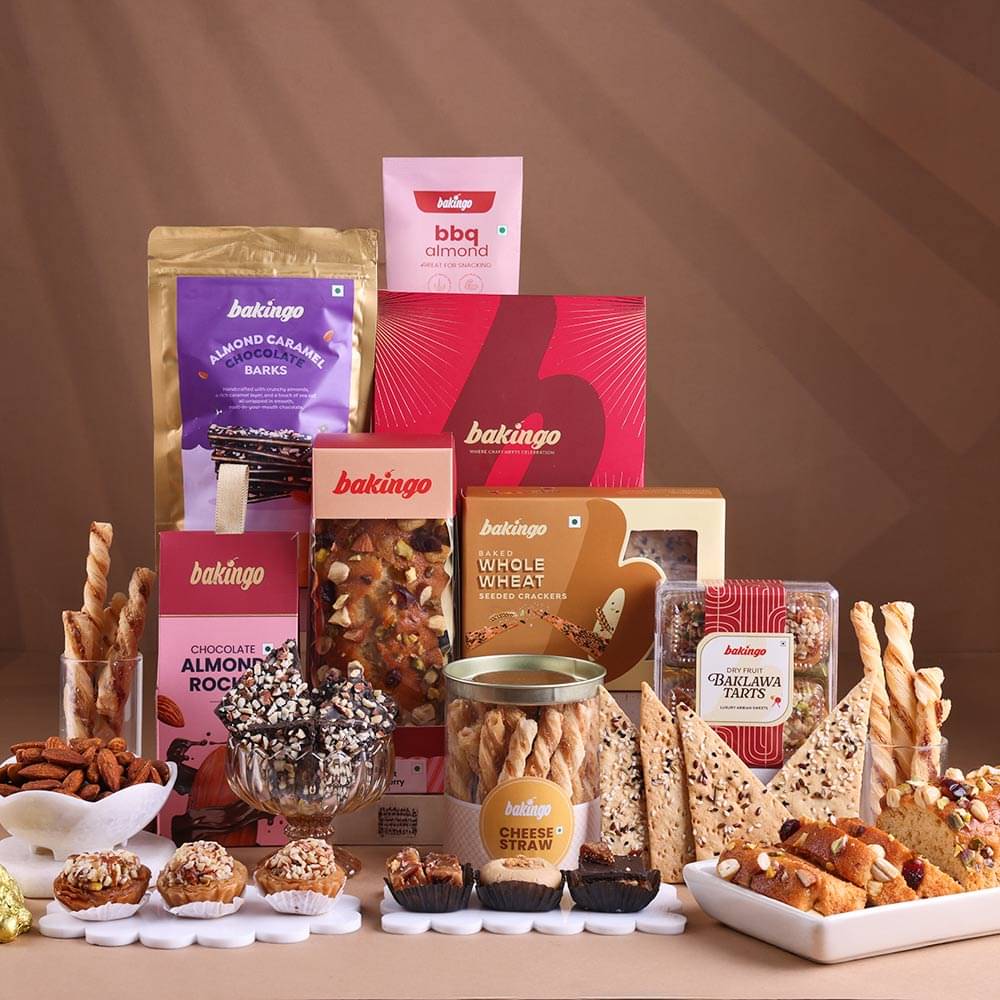 Gourmet Basket Gift Hamper with Bhai Bhabhi Rakhi