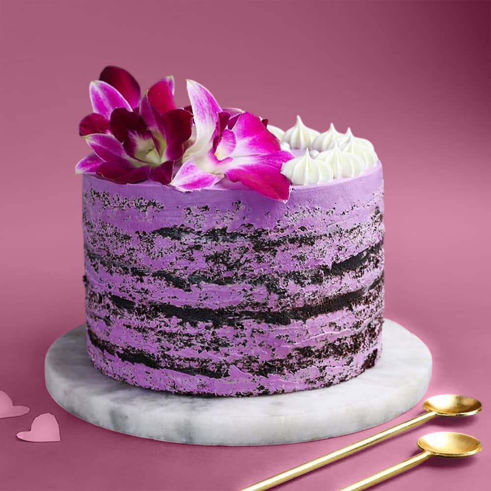 Graceful Floral Choco Cake
