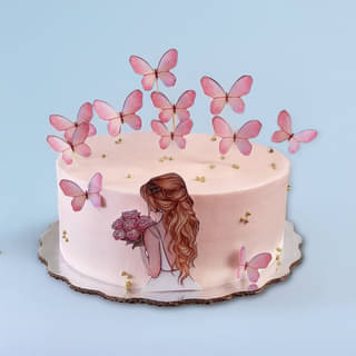 Graceful Butterfly Birthdays Cake Graceful Butterfly Birthdays Cake