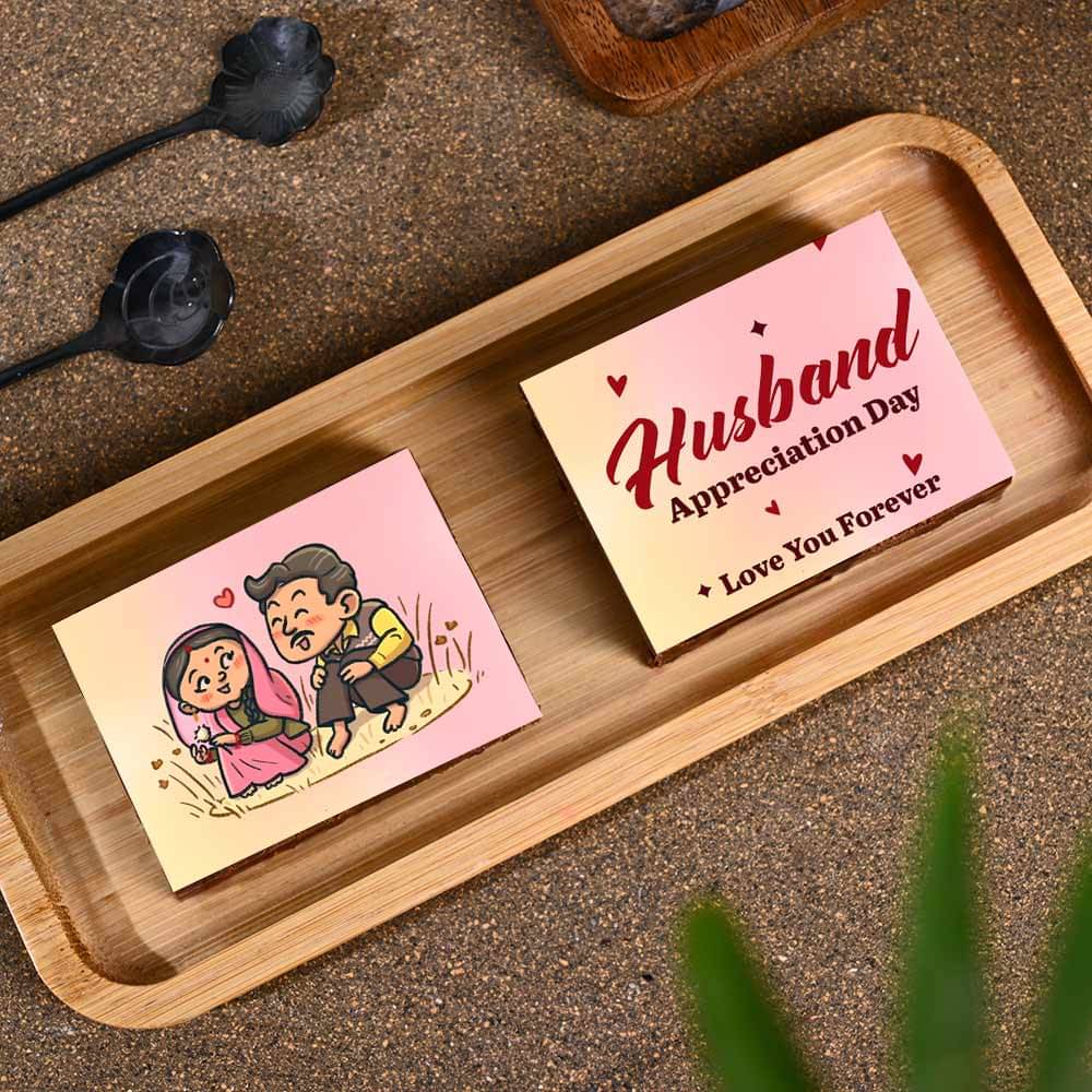 Gratitude Walnut Brownie Duo for Husband