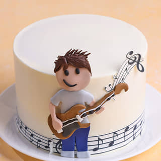 Zoomed View of Guitar Groove Cake Online Zoomed View of Guitar Groove Cake Online