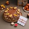 Gulab Jamun Cake With Designer Rakhi Duo