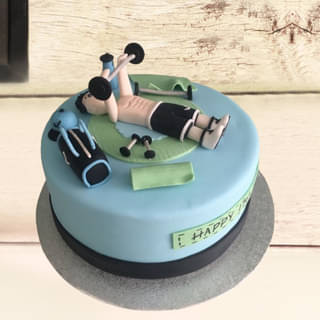 Send Gym Dude Fondant Cake Online