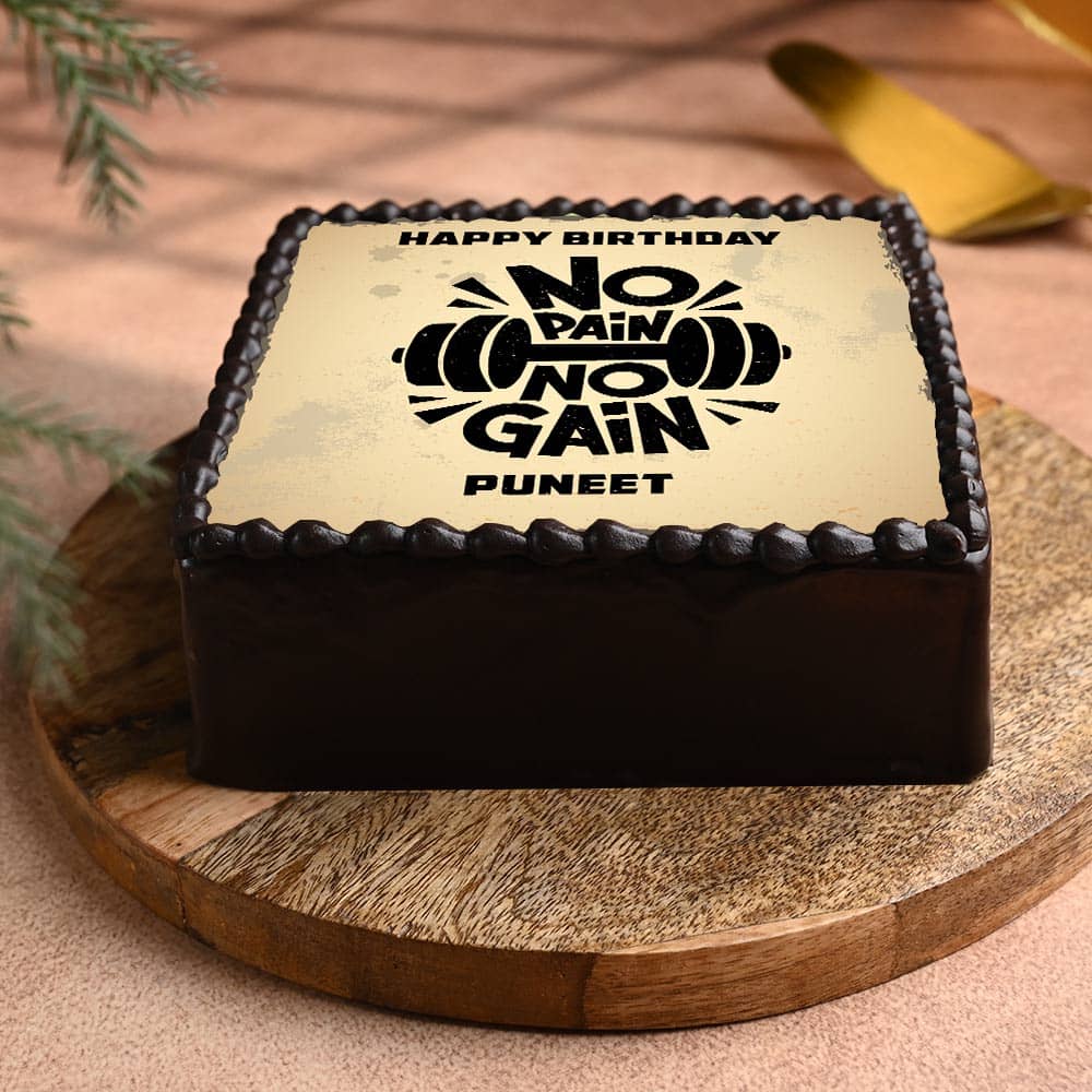 Gym Buff Birthday Cake