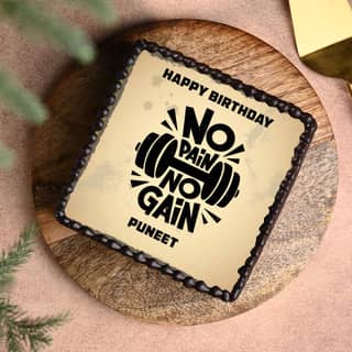 Gym Buff Birthday Cake