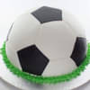 Top View of Half Football Fondant Cake