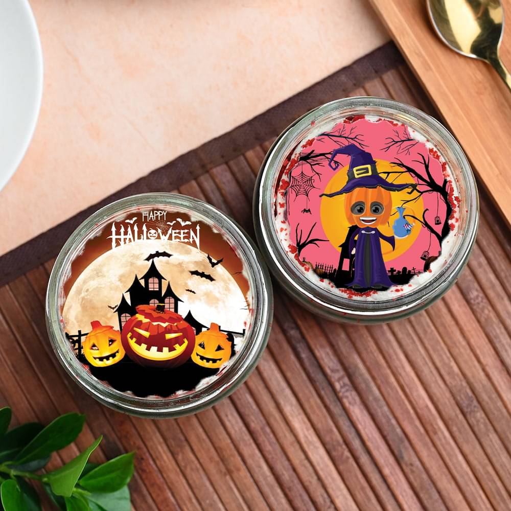 Halloween Red velvet Jar cakes