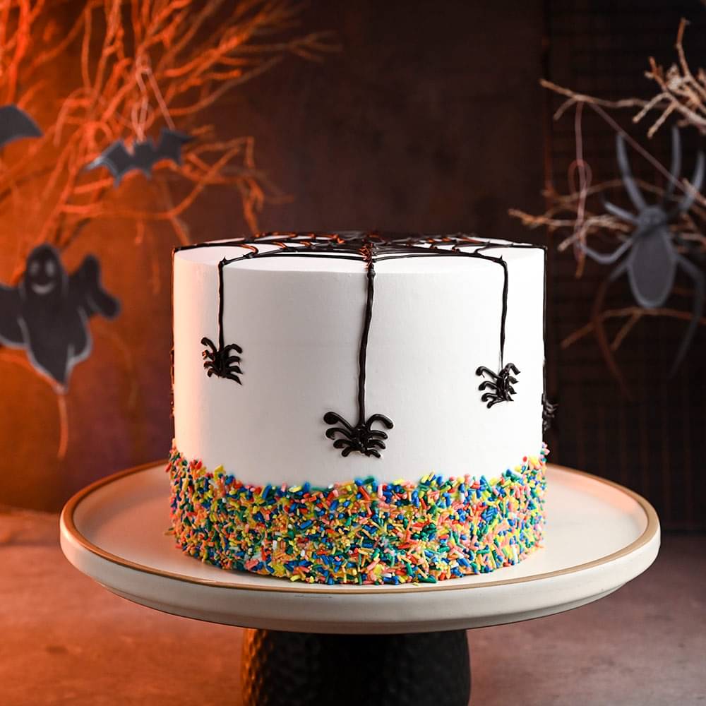 Spider Web Pineapple Cake