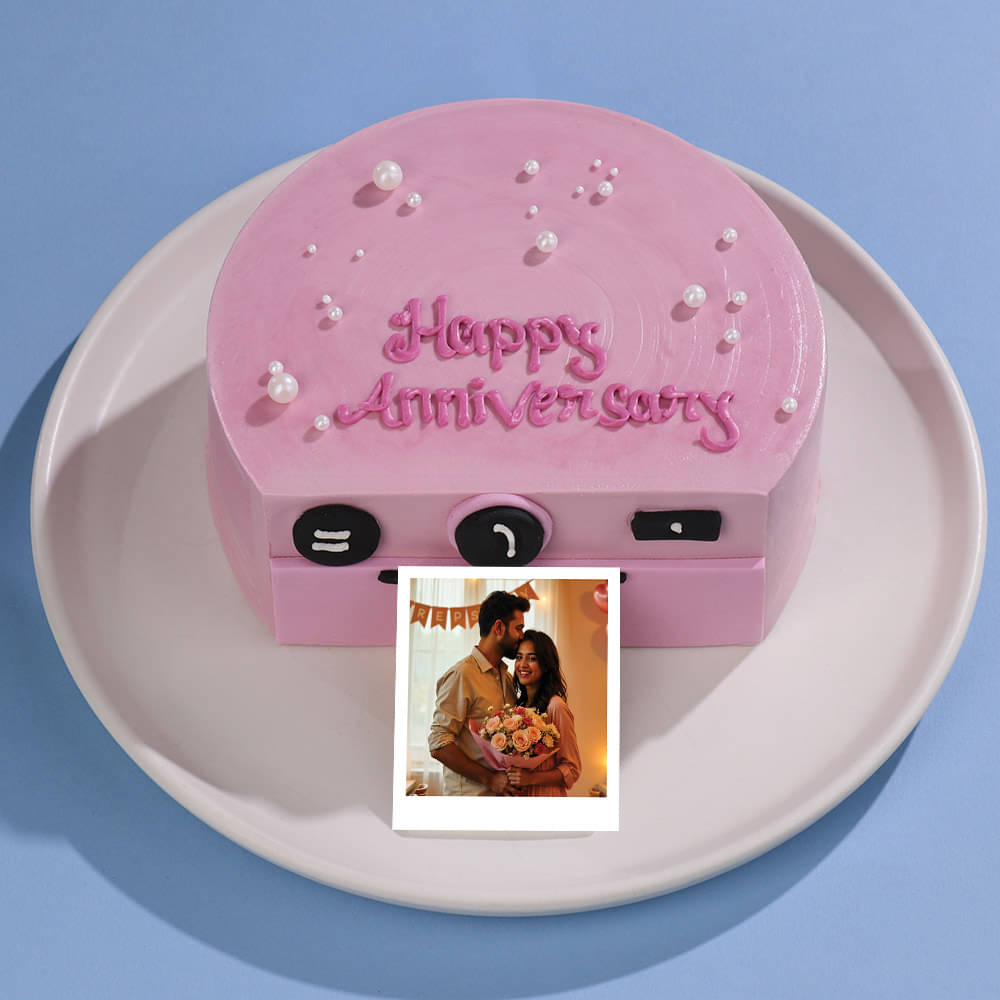 Happy Anniversary Polaroid Cake